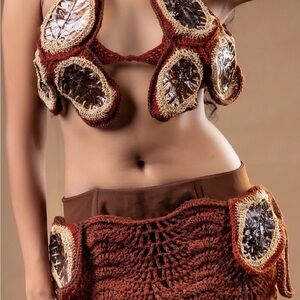 Unique Crochet Top and Skirt Set